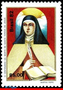 1819 BRAZIL 1982 ST. THERESA OF AVILA, PORTRAIT, RELIGION, RHM C-1280, MNH