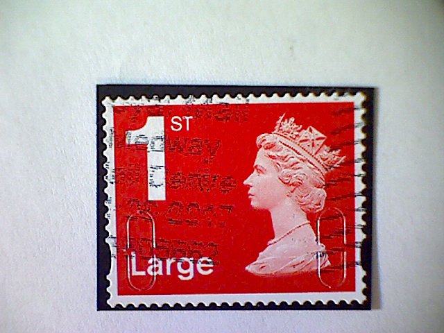 Great Britain, Scott #MH428, 2013 used on paper, Machin: 1st Large, bright red
