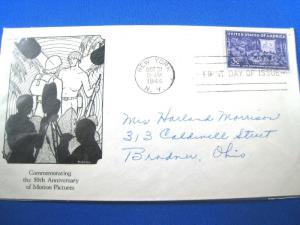 U.S. FDC - SCOTT # 926 - MOTION PICTURES