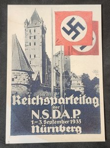 Nazi Germany Third Reich NSDAP Propaganda Postcard Reichsparteitag Nurnberg WWII