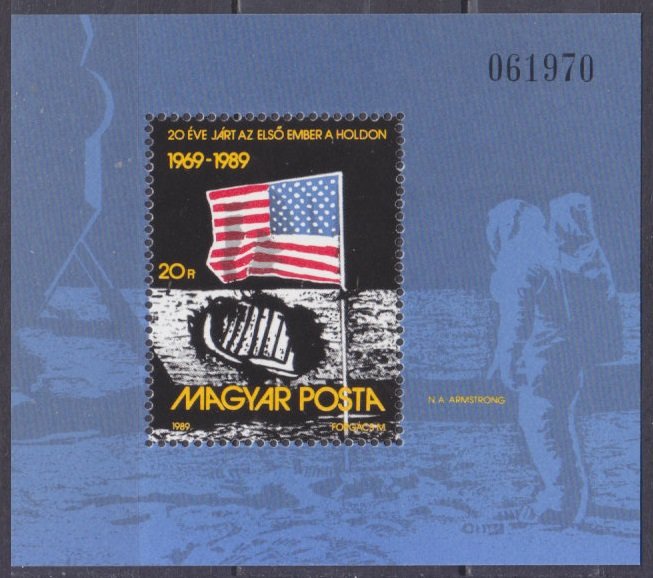 1989 Hungary 4032/B204 20th Anniversary Of Apollo 11 4,50 €