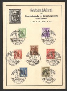 GERMANY - SOVIET ZONE - MEMORIAL SHEET VAREN SAMPLE FAIR - 1945.