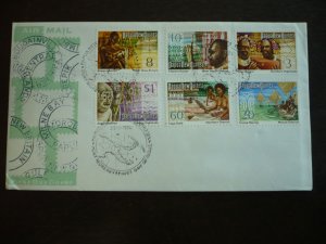 Postal History - Papua New Guinea- Scott#370,374,376,379,386,387-First Day Cover