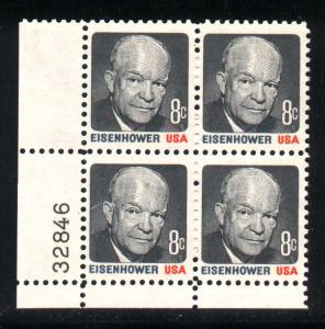 #1394 8c Eisenhower Issue pb mnh