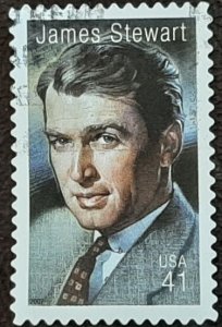 US Scott # 4197; used 41c James Stewart from 2007; VF/XF centering; off paper