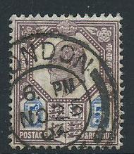 GB Edward VII SG 242 FU Cancel NO 25 07  London