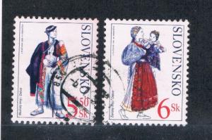 Slovakia  374-75 Used Costumes (S0167)