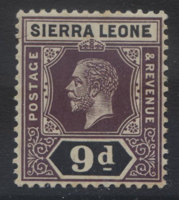 Sierra Leone -Scott 113 - KGV Definitive -1912 - MNH - Single 9p Stamp