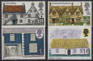 GB (58MM) - 1970 Sg815-Sg818 British Rural Architecture Pre-Decimal Set, MM