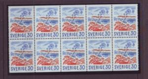 Sweden Sc758a 1967 Rocky Isles Blooming stamp bklt pane NH