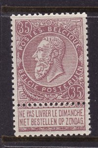 Belgium Scott 69, 1893 K Leopold 35c,  VF MNH Scott $65