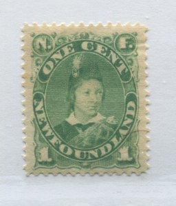 Newfoundland 1897 1 cent green mint o.g. hinged
