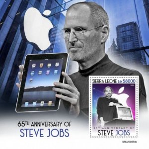 Sierra Leone - 2020 Steve Jobs Anniversary - Stamp Souvenir Sheet - SRL200650b