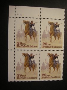 Scott 2818 - 29c Buffalo Soldier - PB4 #S2222 2 UL - MNH Commemorative Beauty