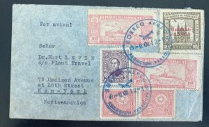 1939 Asuncion Paraguay Airmail cover To New York Usa