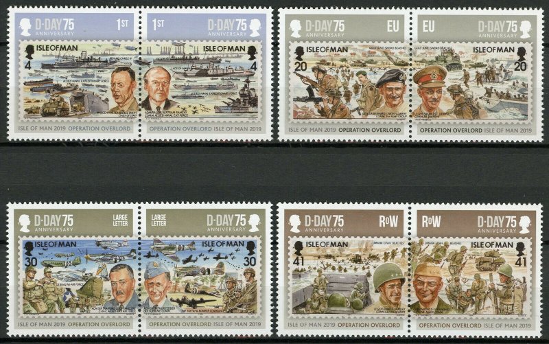 Isle of Man IOM 2019 MNH WWII WW2 D-Day 8v Set Military Ships Aviation Stamps