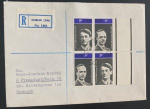 1971 Dublin Ireland Registered Cover To Frankfurt Germany Terence Macswiney