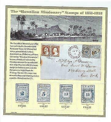 2002 Hawaii Missionary Sheet Of 4 37c Postage Stamps - Sc# 3694, MNH, OG - CW73