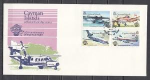 Cayman Is., Scott cat. 514-517. Manned Flight Anniversary. First Day Cover. ^
