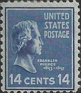 # 819 MINT HINGED FRANKLIN PIERCE