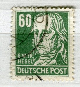 GERMANY EAST; 1952-53 early Portrait issues fine used 60pf. value