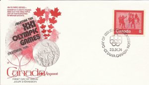 1974 Canada (Kingswood) FDC - Sc 646 - Keep Fit Winter Sports - Skating