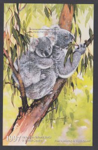 Australia 1997 $10.00  Australian National Parks Koala Conservation sheet, VF
