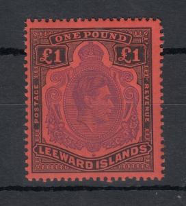 Leeward Islands KGVI 1938 £1 MNH J5660