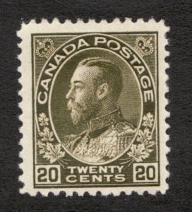 1925 Canada Sc# 119 (b) - 20¢ KGV Admiral of the Fleet. MH
