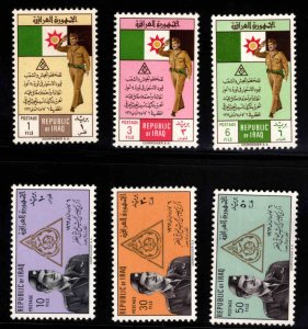 IRAQ Scott 287-292 MH*  General Kassem Army Day stamp set,  1962