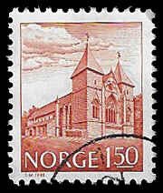Norway #772 Used; 1.5k Stavanger Cathedral (1981)