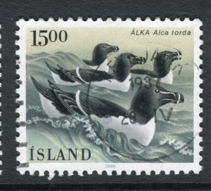 ICELAND; 1980s early Birds issue fine used 15k. value