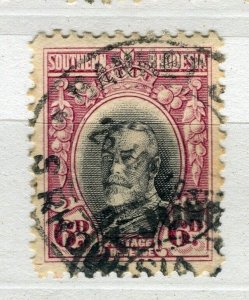 S.RHODESIA; 1931 early GV issue fine used Shade of 6d. value + Postmark