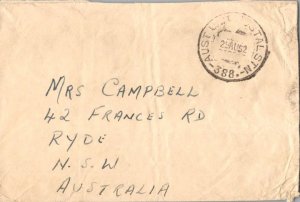 Australia Soldier's Free Mail 1952 Aust Unit Postal Stn. 377, Hiro, Japan to ...