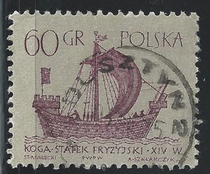 Poland #1129 60g Ancient Ships Frisian Kogge - Used