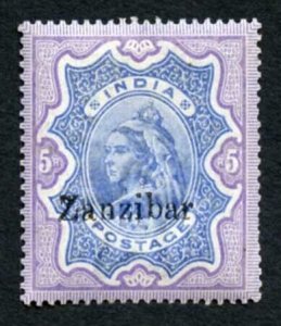 Zanzibar SG21 5r Ultramarine and Violet M/M