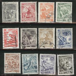 Yugoslavia Scott 343-354 used stamp set