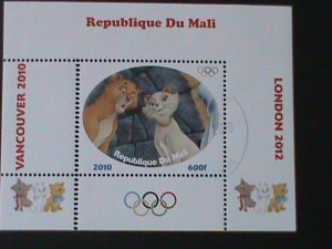 ​DJIBOUTI- DISNEY CARTOON-VANCOUVER'2010 OLYMPIC GAMES-S/S FANCY CANCEL VF