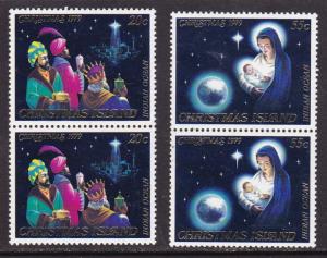 Christmas Island 1979 Christmas Issue in Pairs Pristine (**)/NH