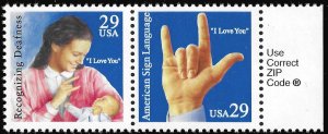 Sc 2783-84   29¢ American Sign Language Margin Pair- MNH