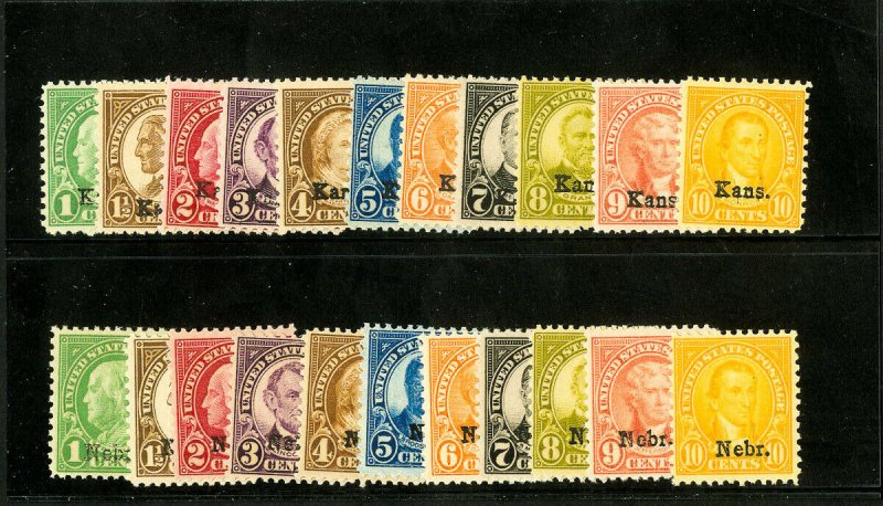 US Stamps # 658-79 MNH F-VF Kansas Nebraska Set PO Fresh Scott Value $961.00