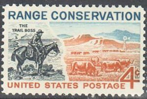 1961 Range Conservation Single 4c Postage Stamp, Sc# 1176, MNH, OG