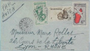 81004 -  MADAGASCAR  - POSTAL HISTORY - AIRMAIL COVER to FRANCE  1948