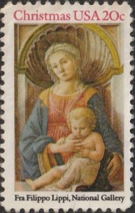 US #2107 1984 20c Madonna & Child by Fra Filippo Lippi  Christmas USED-VF-NH.