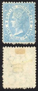 British Honduras SG5 1d Pale Blue Wmk Crown CC Perf 12.5 M/M (Hinge remainder)