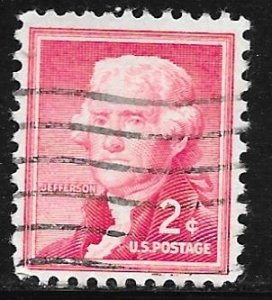 USA 1033: 2c Jefferson, used, VF