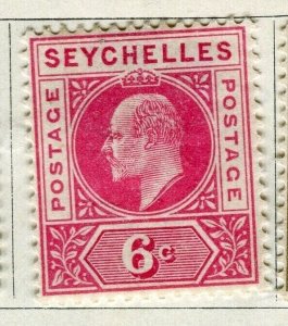 SEYCHELLES; 1903 early Ed VII issue fine Mint hinged 6c. value