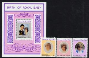 Barbuda 532-5 MNH Princess Diana, Birth of Prince William