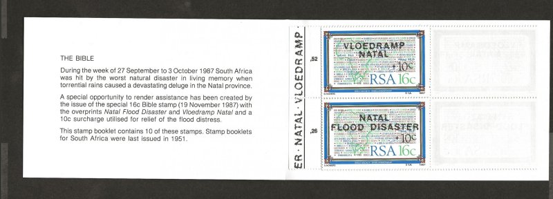 SOUTH AFRICA SC# 642 COMP BKLT/10 1987