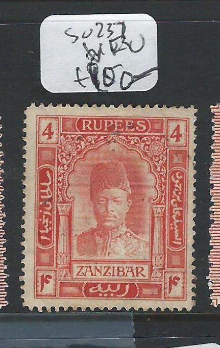 ZANZIBAR (P1907B) 4R  SG 237  VFU